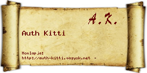 Auth Kitti névjegykártya